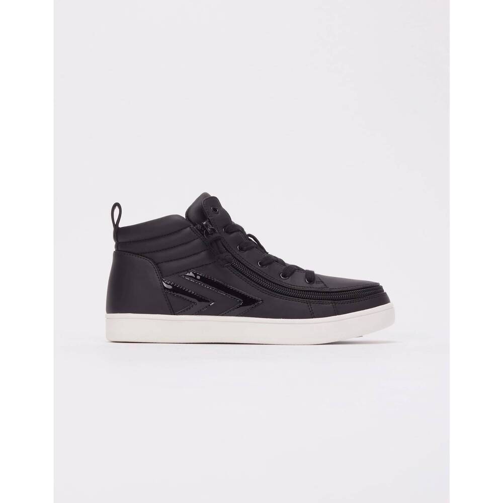 NEW BILLY FOOTWEAR women's cs mid sneaker in black leather